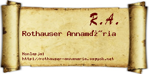 Rothauser Annamária névjegykártya
